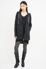 Rick Owens Drkshdw Black Hooded Jacket