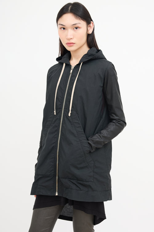 Rick Owens Drkshdw Black Hooded Jacket