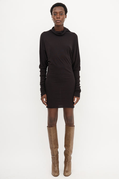 Rick Owens Lilies Mock Neck Dress