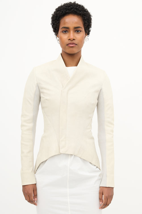 Rick Owens Leather Shawl Jacket