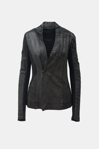 Rick Owens Distressed Coated Jacket