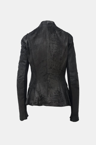 Rick Owens Distressed Coated Jacket