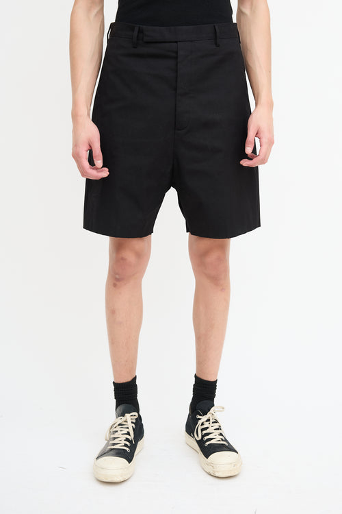 Rick Owens Black Trouser Shorts