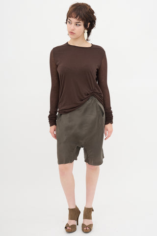 Rick Owens Lilies Knit Ruched Top