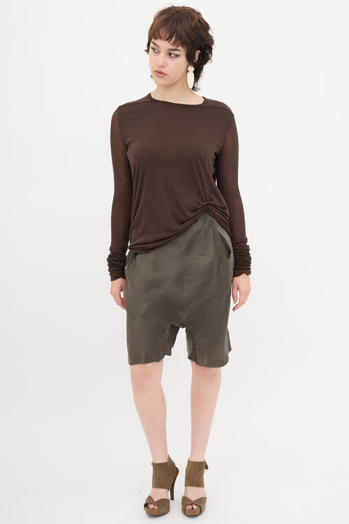 Rick Owens Lilies Knit Ruched Top