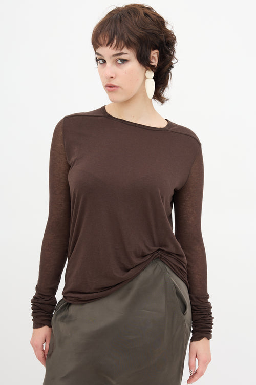 Rick Owens Lilies Knit Ruched Top