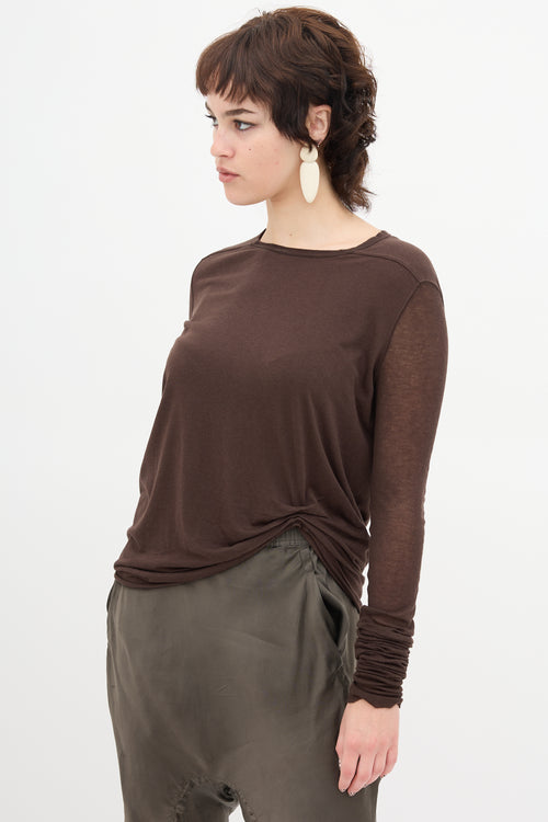 Rick Owens Lilies Knit Ruched Top