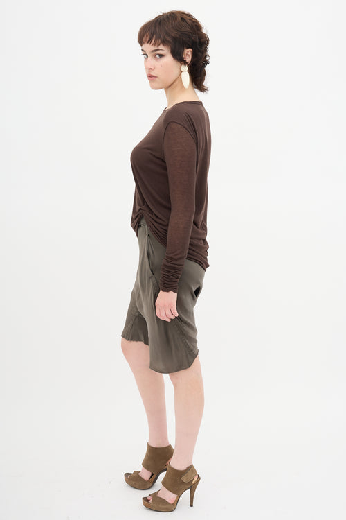 Rick Owens Lilies Knit Ruched Top
