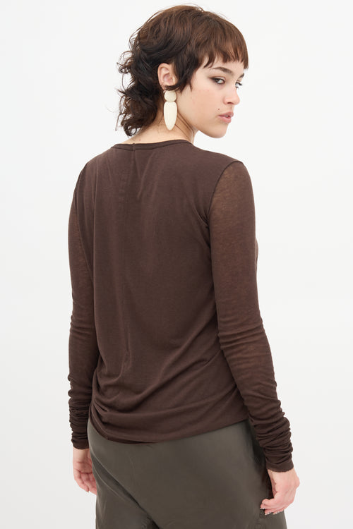 Rick Owens Lilies Knit Ruched Top