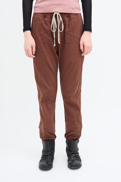 Rick Owens FW 2022 Brown Drawstring Pant