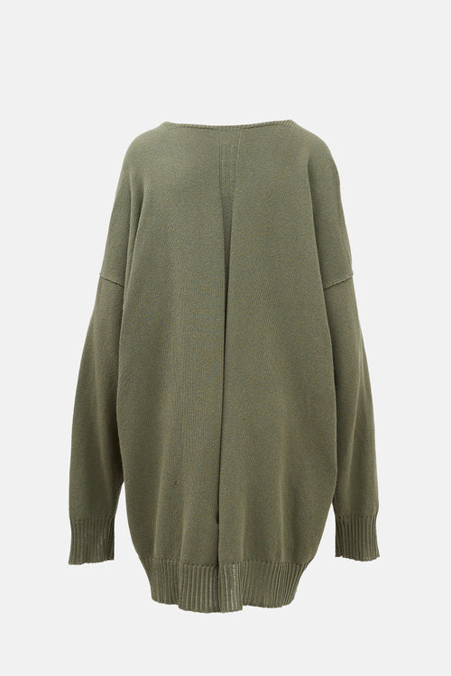 Rick Owens Tommy Long V-Neck Sweater