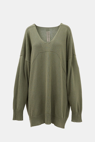 Rick Owens Tommy Long V-Neck Sweater