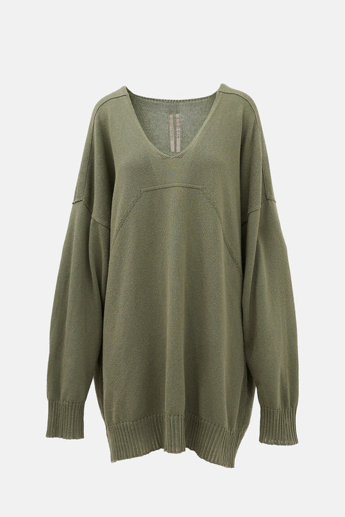 Rick Owens Tommy Long V-Neck Sweater