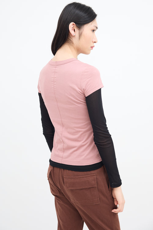 Rick Owens SS 2024 Dusty Pink Short Sleeve T-Shirt