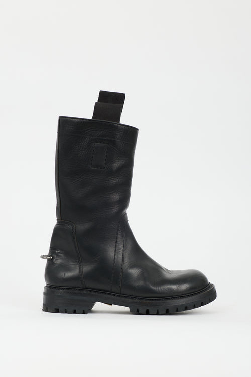 Rick Owens Leather Tall Boot
