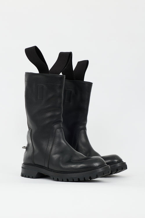 Rick Owens Leather Tall Boot