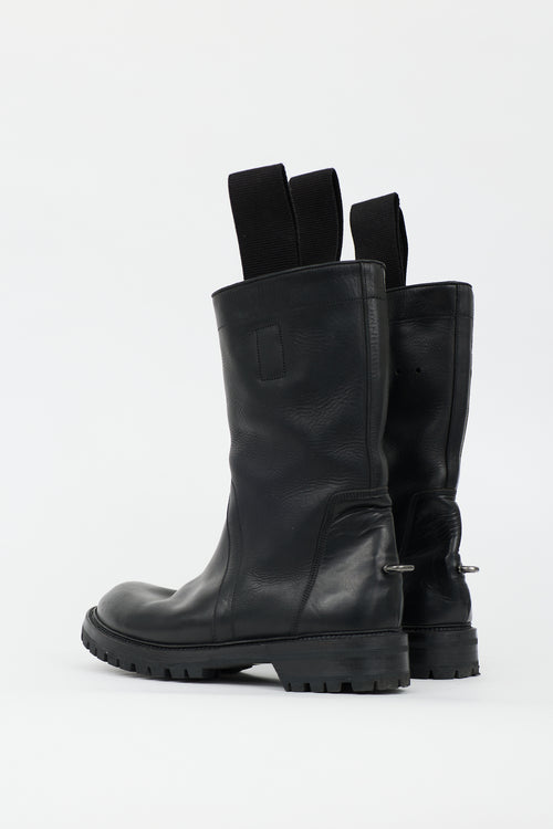 Rick Owens Leather Tall Boot