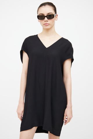 Rick Owens FW 2013 Black V-neck Tunic Dress