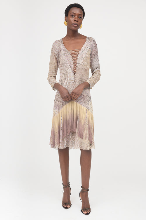 Roberto Cavalli SS 2011 Silk Printed Dress