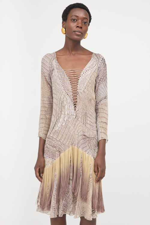 Roberto Cavalli SS 2011 Silk Printed Dress