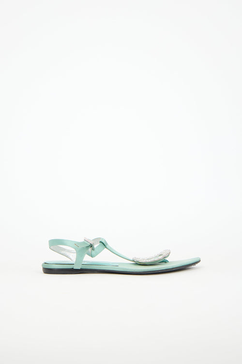 Roger Vivier Satin Embellished Sandal