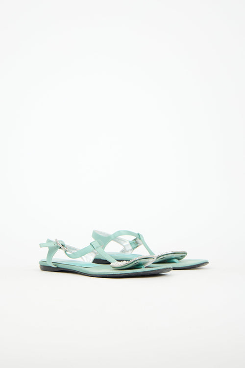 Roger Vivier Satin Embellished Sandal