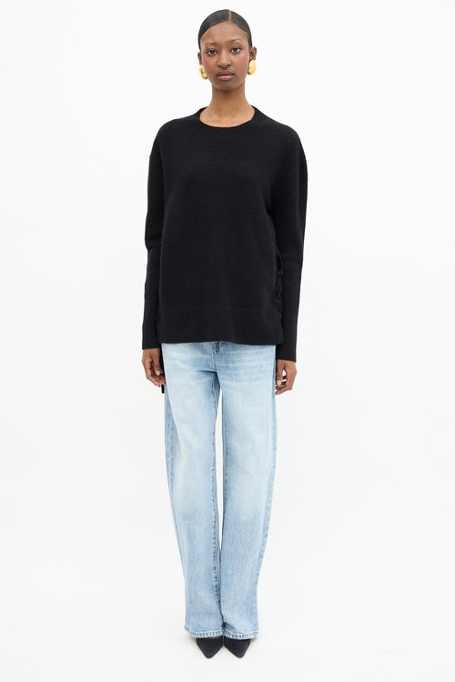 RTA Cashmere Lace Up Sweater