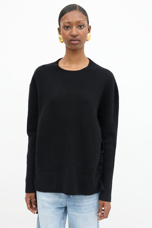 RTA Cashmere Lace Up Sweater