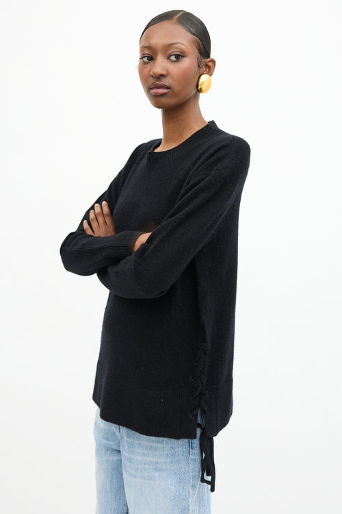 RTA Cashmere Lace Up Sweater