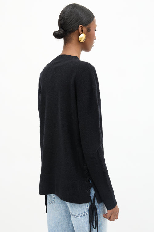 RTA Cashmere Lace Up Sweater