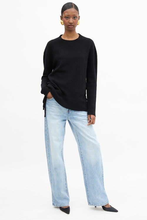 RTA Cashmere Lace Up Sweater