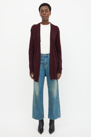 RTA Cashmere Distressed Cardigan