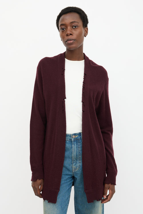 RTA Cashmere Distressed Cardigan