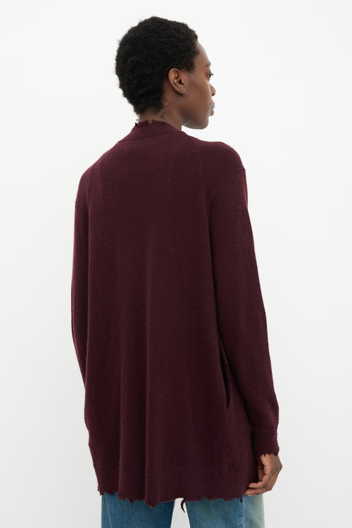 RTA Cashmere Distressed Cardigan