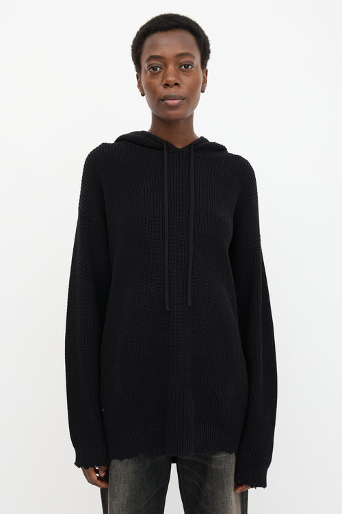 RTA Knit Distressed Hoodie