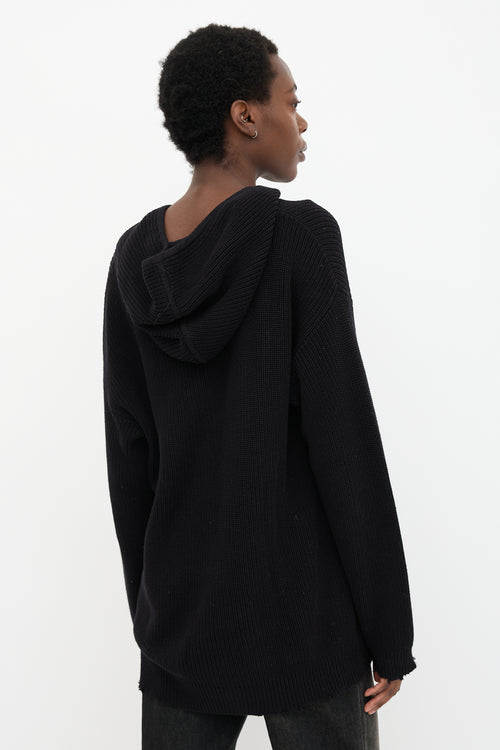 RTA Knit Distressed Hoodie