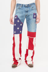 Ronald Van Der Kemp Fall 2024 Couture Flag Jeans