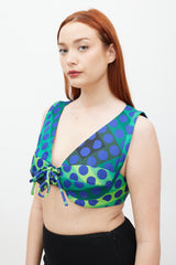 Rabanne Blue & Multicolour Polka Dot Top