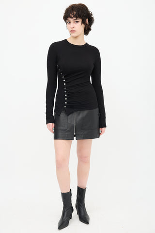 Rabanne Draped Long Sleeve T-Shirt