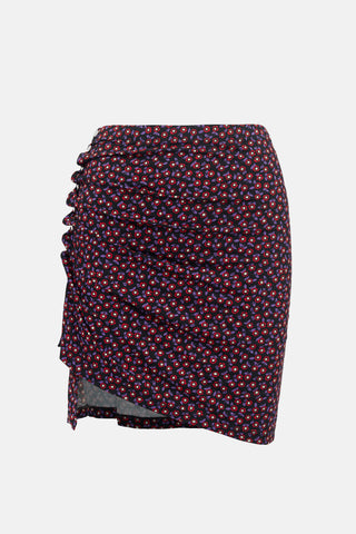 Rabanne Floral Ruched Skirt