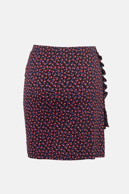 Rabanne Floral Ruched Skirt
