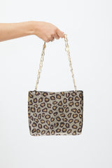 Rabanne Gold & Brown Metallic Pixel Mesh Bag