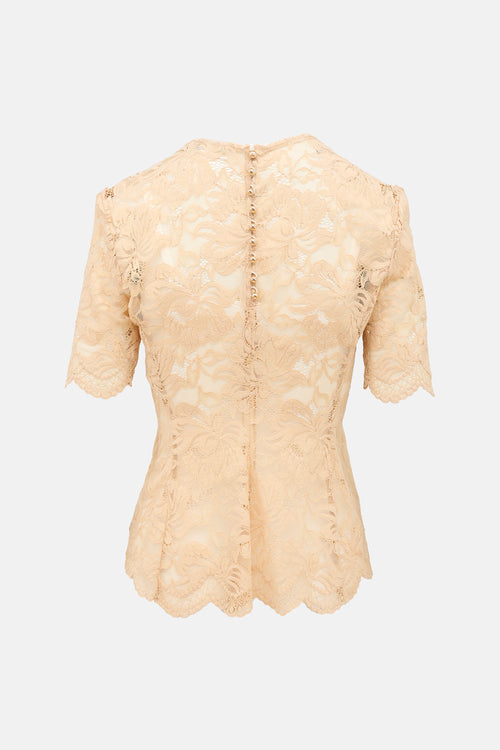 Rabanne Lace Pintuck Top