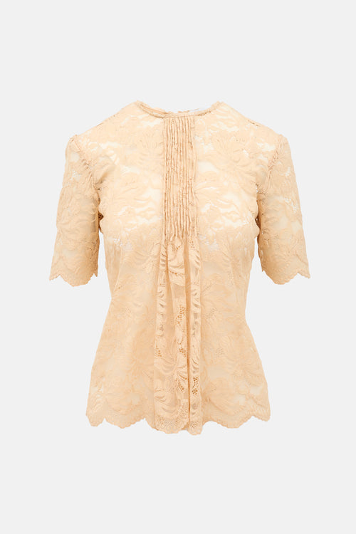 Rabanne Lace Pintuck Top