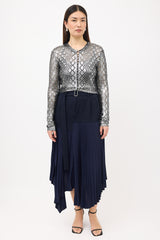 Rabanne Metallic Coated Cardigan