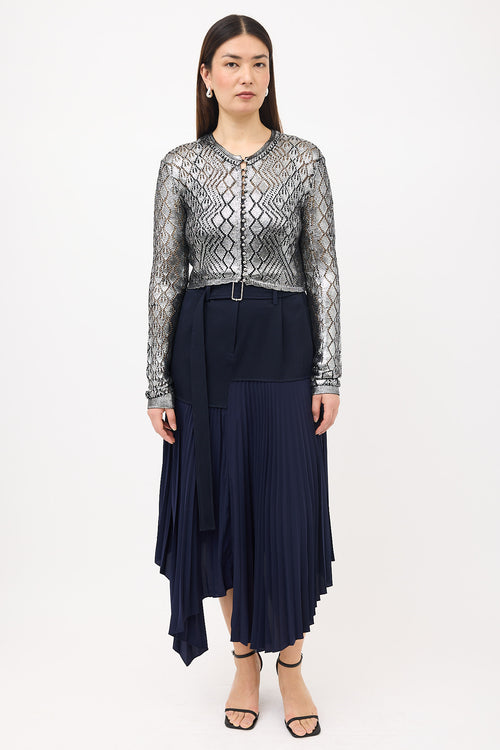 Rabanne Metallic Coated Cardigan