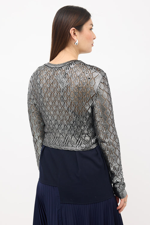 Rabanne Metallic Coated Cardigan