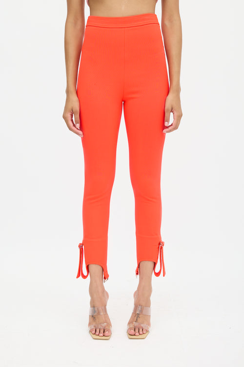 Rabanne Neon Orange Stirrup Trouser