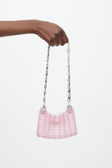 Rabanne Pink & Silver 1969 Chainmail Disc Bag