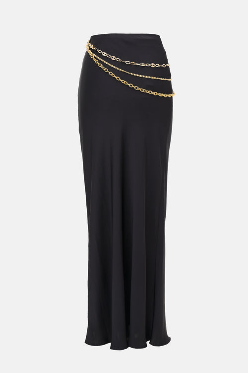 Rabanne Satin Chain Maxi Skirt